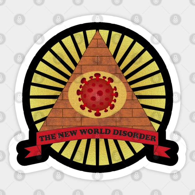 New World Order Corona Virus Puns Sticker by Mr.FansArt